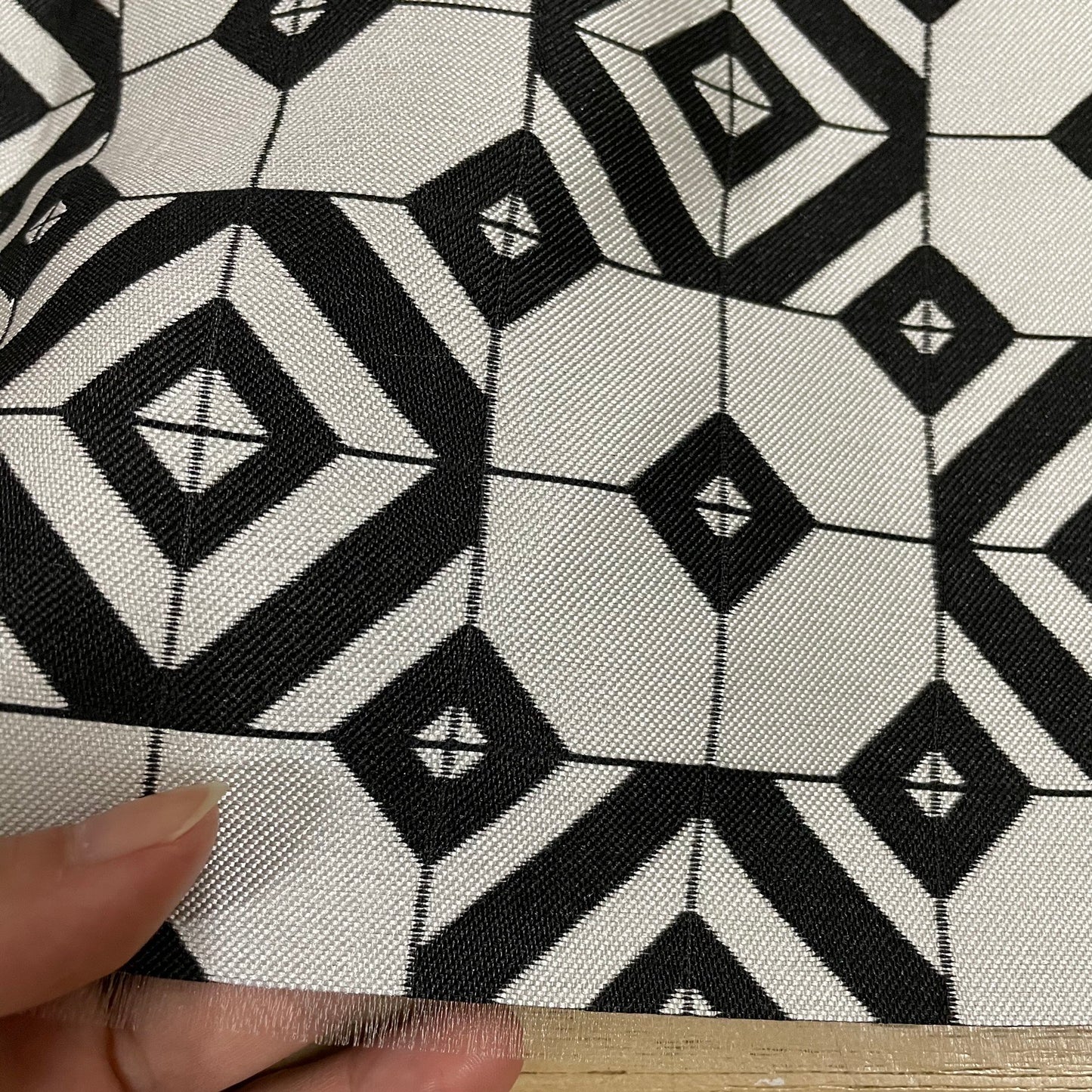 J05 Jacquard Fabric Black and White